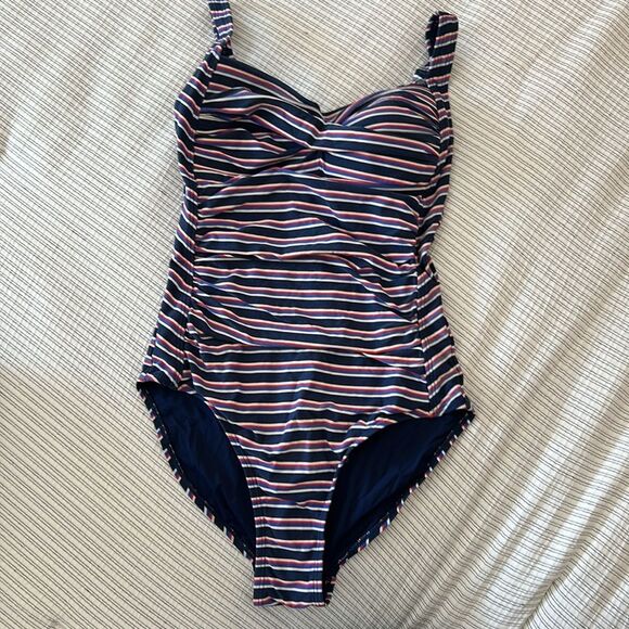 Nip tuck Striped One Piece Swimsuit, Size US 4 - Picture 3 of 9